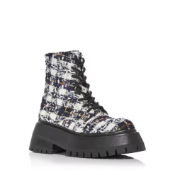 Best Pirce 💯 AQUA 👩 Women's Sarge Platform Ankle Booties - 100% Exclusive Navy Tweed 🔔