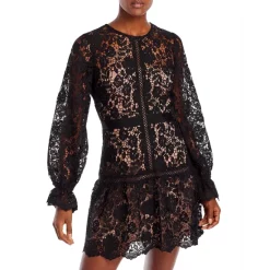 New โค๏ธ AQUA Crochet Lace Mini ๐ Dress - 100% Exclusive Black ๐ฅ