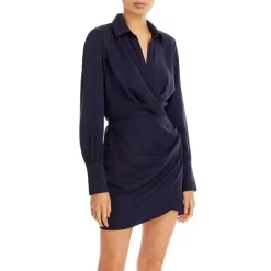 Wholesale ❤️ AQUA Collared Twist 👗 Dress - 100% Exclusive Black 👍