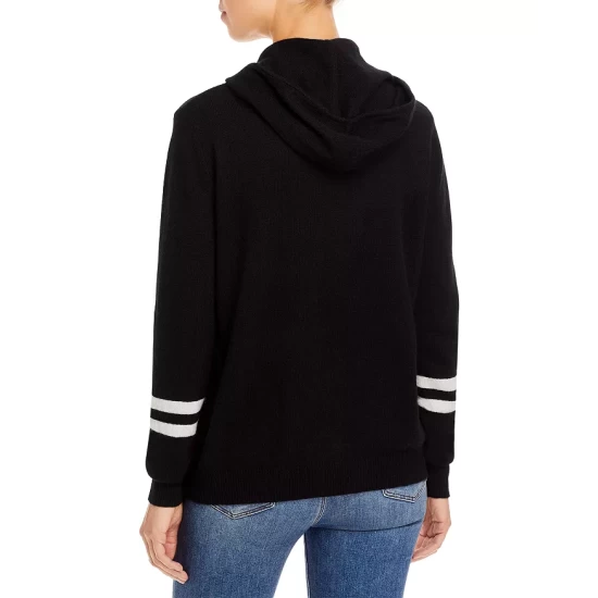 Flash Sale ๐ AQUA Athletic Stripe Hoodie - 100% Exclusive Medium Gray/neon Pink ๐ - Image 3