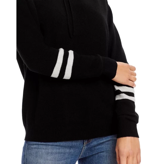 Flash Sale ๐ AQUA Athletic Stripe Hoodie - 100% Exclusive Medium Gray/neon Pink ๐ - Image 5