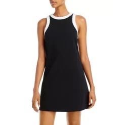 Best Sale ๐คฉ AQUA Contrast Trim Mini ๐ Dress - 100% Exclusive Black/white ๐