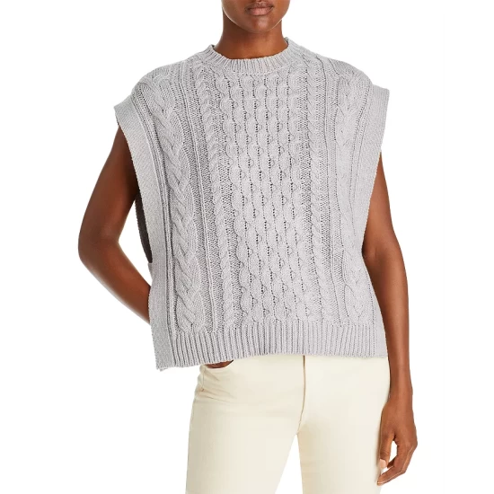 Outlet 💯 AQUA Cable Knit Sweater Vest - 100% Exclusive Gray 🔔