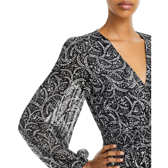 Cheap 🎁 AQUA Floral Print Ruffled Mini 👗 Dress - 100% Exclusive Black/white 🔥 - Image 6