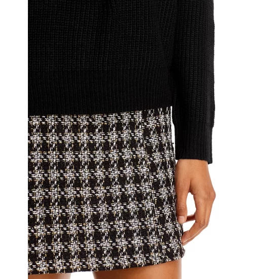 Best Pirce ๐งจ AQUA Imitation Pearl Shoulder Crewneck Sweater - 100% Exclusive Black โญ - Image 3