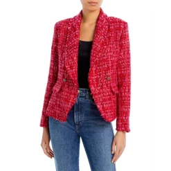 Best reviews of 🔔 AQUA Double Breasted Tweed Jacket - 100% Exclusive Pink 🔥