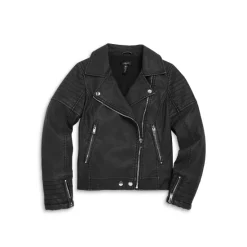 Best Sale ๐ AQUA ๐ง Girls' Faux Leather Moto Jacket, Big Kid - 100% Exclusive Blush ๐