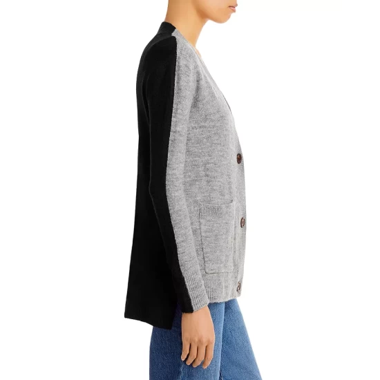 Discount 🤩 AQUA Color Block Cardigan - 100% Exclusive Gray/black ✨ - Image 3
