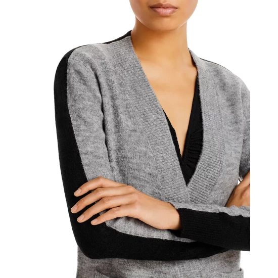 Discount 🤩 AQUA Color Block Cardigan - 100% Exclusive Gray/black ✨ - Image 5