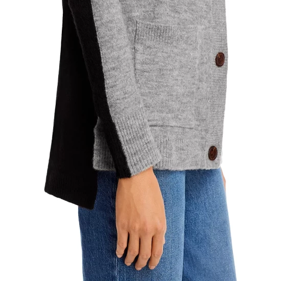 Discount 🤩 AQUA Color Block Cardigan - 100% Exclusive Gray/black ✨ - Image 6
