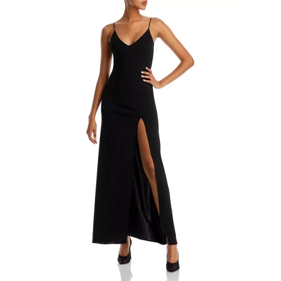 Best Sale ๐ AQUA V-Neck Maxi ๐ Dress - 100% Exclusive Black ๐คฉ