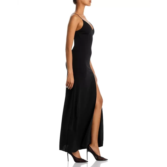 Best Sale ๐ AQUA V-Neck Maxi ๐ Dress - 100% Exclusive Black ๐คฉ - Image 4