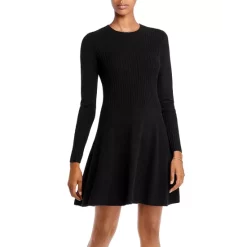 Promo 🥰 AQUA A Line Cashmere 👗 Dress - 100% Exclusive Black ❤️