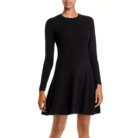 Promo ๐ฅฐ AQUA A Line Cashmere ๐ Dress - 100% Exclusive Black โค๏ธ