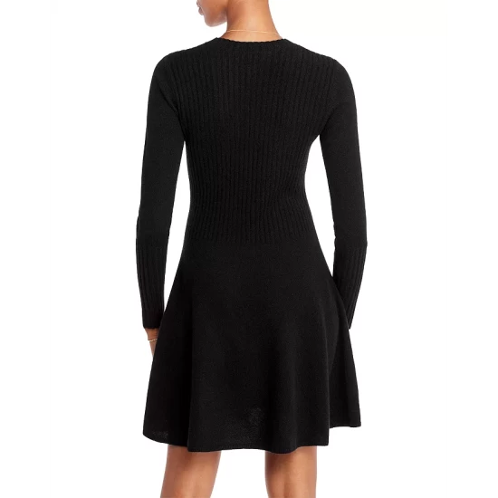 Promo ๐ฅฐ AQUA A Line Cashmere ๐ Dress - 100% Exclusive Black โค๏ธ - Image 2