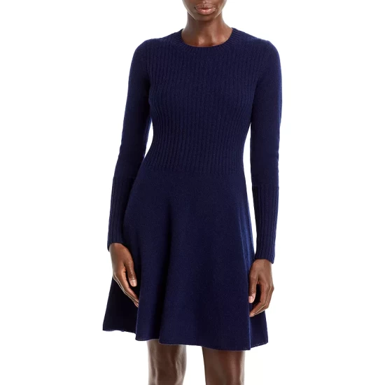 Promo ๐ฅฐ AQUA A Line Cashmere ๐ Dress - 100% Exclusive Black โค๏ธ - Image 4