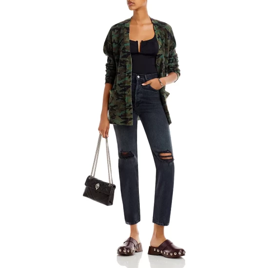 Buy π AQUA Oversized Camo Cashmere Cardigan - 100% Exclusive Camo Green π - Image 2