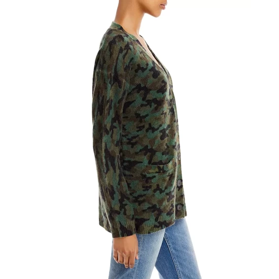 Buy π AQUA Oversized Camo Cashmere Cardigan - 100% Exclusive Camo Green π - Image 3
