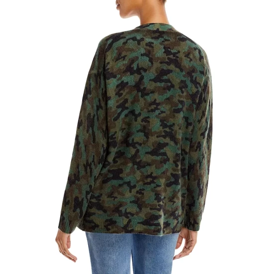 Buy π AQUA Oversized Camo Cashmere Cardigan - 100% Exclusive Camo Green π - Image 4