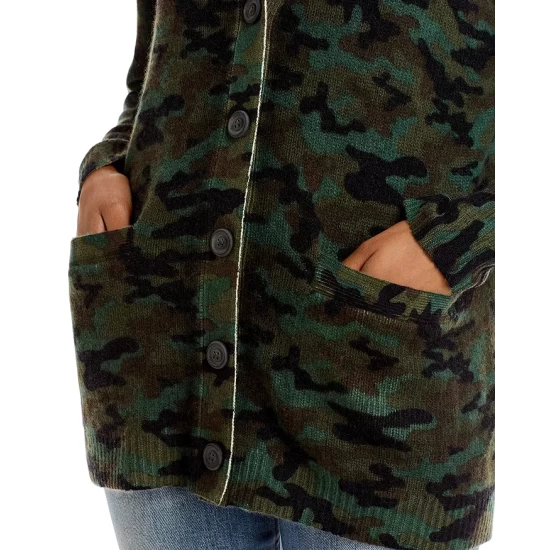 Buy π AQUA Oversized Camo Cashmere Cardigan - 100% Exclusive Camo Green π - Image 5