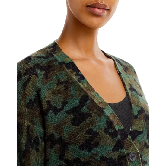 Buy π AQUA Oversized Camo Cashmere Cardigan - 100% Exclusive Camo Green π - Image 6