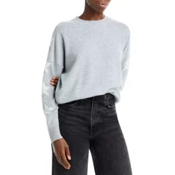 Best deal 💯 AQUA Star Print Sweater - 100% Exclusive Light Gray/ivory 🌟