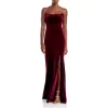 Cheap 🌟 AQUA Strapless Velvet Gown - 100% Exclusive Burgundy 👏