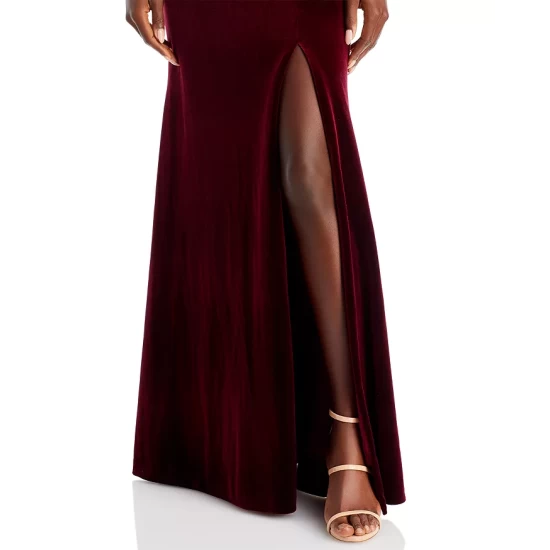 Cheap ๐ AQUA Strapless Velvet Gown - 100% Exclusive Burgundy ๐ - Image 6