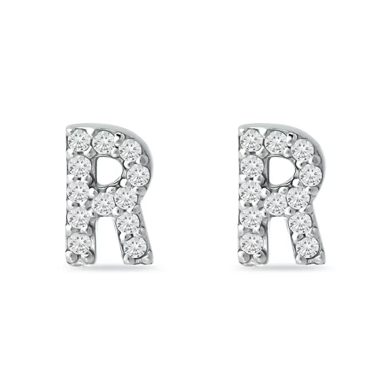 Flash Sale 💯 AQUA Pavé Initial Stud Earrings In Sterling Silver - 100% Exclusive 👍 - Image 10