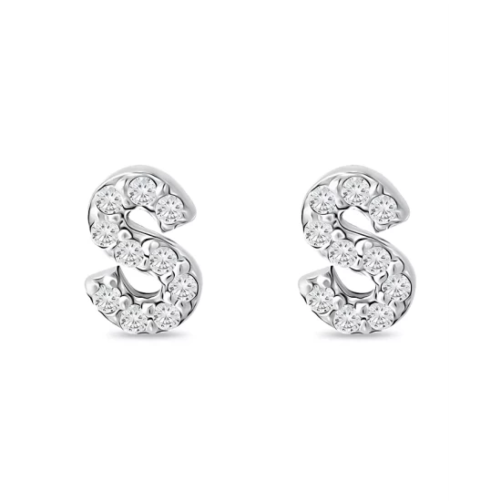 Flash Sale 💯 AQUA Pavé Initial Stud Earrings In Sterling Silver - 100% Exclusive 👍 - Image 11