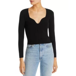 Best deal 🎁 AQUA Long Sleeve Corset Seam Top - 100% Exclusive Ivory 😍