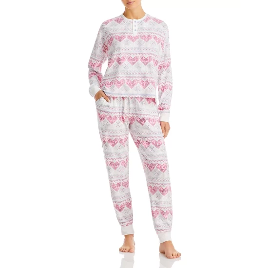 Brand new ๐ฅฐ AQUA Printed Thermal Long Pajama Set - 100% Exclusive Ivory ๐ - Image 4