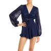 Top 10 🔔 AQUA Metallic Stripe Romper - 100% Exclusive Navy ⌛