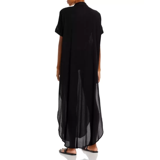 Hot Sale ✔️ AQUA Button Front Maxi Swim Cover-Up White 👏 - Image 2