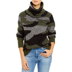 Hot Sale 🔔 AQUA Knit Turtleneck Sweater - 100% Exclusive Green Camo 🎉