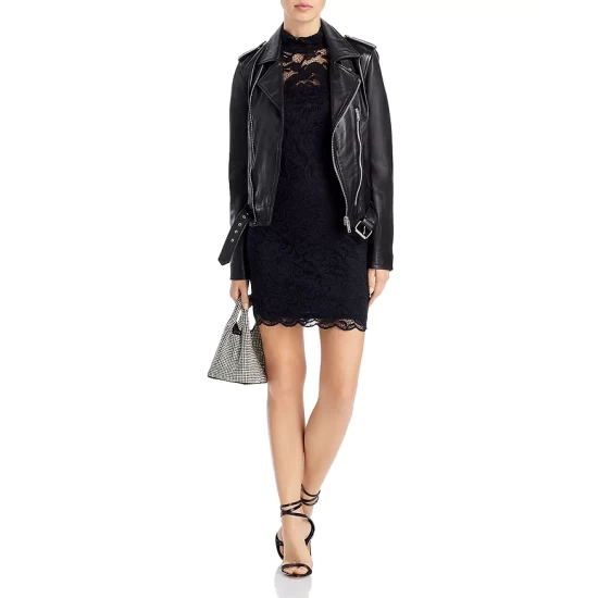 Buy 🤩 AQUA Lace Mock Neck 👗 Dress - 100% Exclusive Black 😉 - Image 2