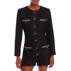Promo ⭐ AQUA Tweed Long Sleeve Romper - 100% Exclusive Black 🥰