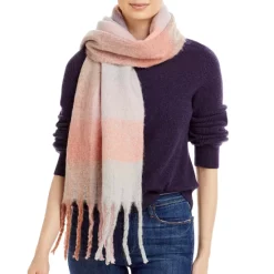 Hot Sale ⭐ AQUA Classic Plaid Scarf Pink/multi 🔥