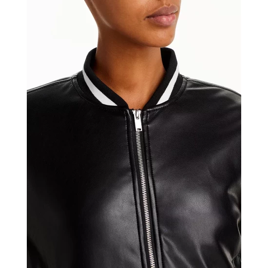 Flash Sale ⌛ AQUA Relaxed Fit Bomber Jacket - 100% Exclusive Black 🤩 - Image 6