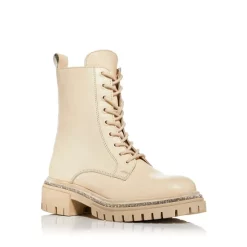 Deals 🔔 AQUA 👩 Women's Aria Rhinestone Trim Ankle Booties - 100% Exclusive Bone Leather 🎉