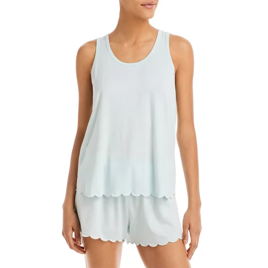 Budget 🔔 AQUA Scalloped Short Pajama Set - 100% Exclusive Light Blue 🥰 - Image 3