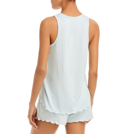 Budget 🔔 AQUA Scalloped Short Pajama Set - 100% Exclusive Light Blue 🥰 - Image 4