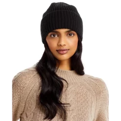 Deals 🔔 AQUA Rib Cuff Hat - 100% Exclusive Black 🤩