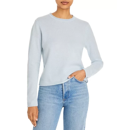 Promo 🥰 AQUA Rolled Edge Cashmere Sweater - 100% Exclusive ⌛ - Image 12