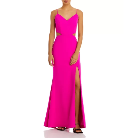 Top 10 ๐งจ AQUA Scuba Crepe Side Cutout Gown - 100% Exclusive Fushia ๐