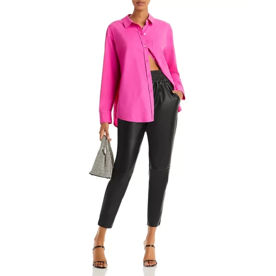 Top 10 π₯° AQUA Faux Leather Jogging Pants - 100% Exclusive Black π - Image 2