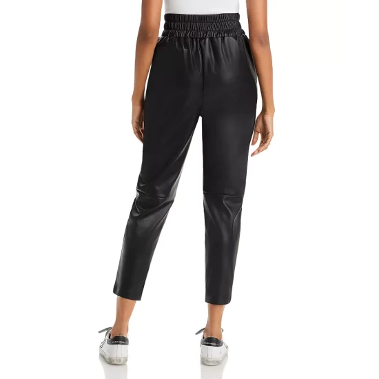 Top 10 π₯° AQUA Faux Leather Jogging Pants - 100% Exclusive Black π - Image 3
