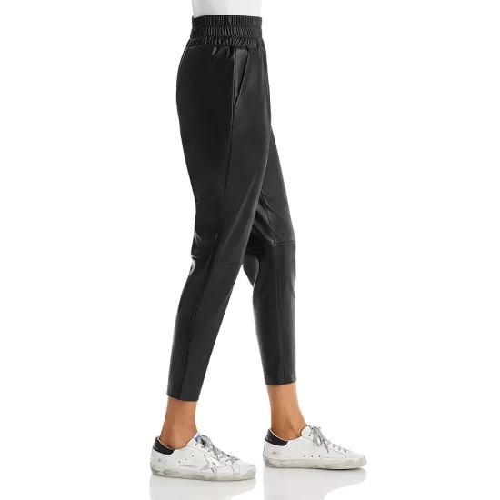 Top 10 π₯° AQUA Faux Leather Jogging Pants - 100% Exclusive Black π - Image 4