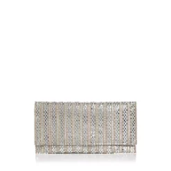 Brand new 😍 AQUA Megan Crystal Beaded Clutch - 100% Exclusive Silver/gold ✨