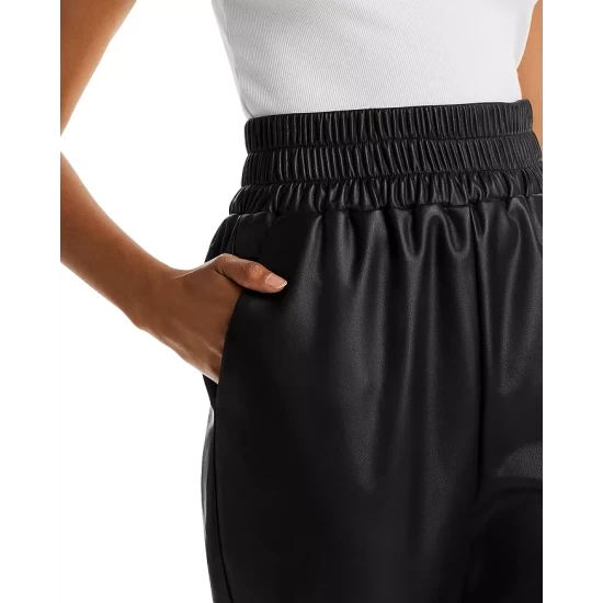 Top 10 π₯° AQUA Faux Leather Jogging Pants - 100% Exclusive Black π - Image 6